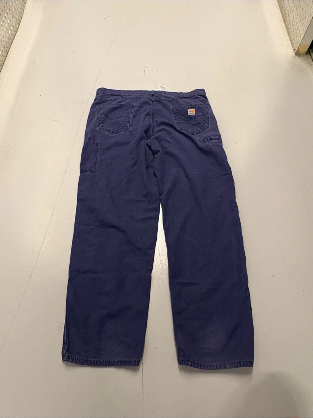 Carhartt FRB160 Flame Resistant Work Pants 42x34 Navy Blue
